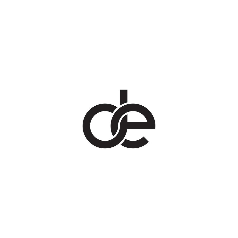 Letters DE Monogram logo design vector