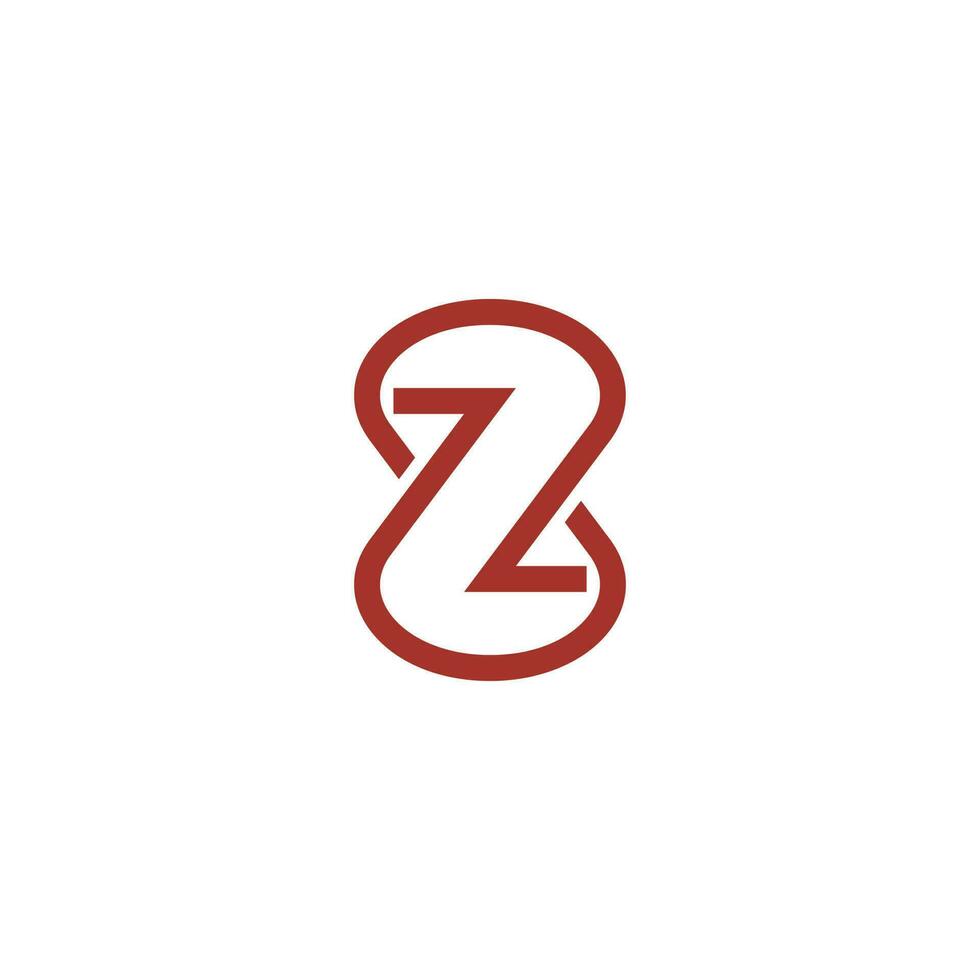 Z8 8Z 787 877 778 Logo design One Stroke Line Art Simple vector