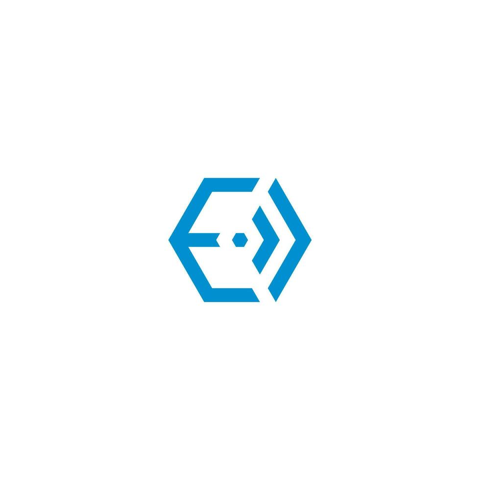 Digital Letter E WiFi logo vector