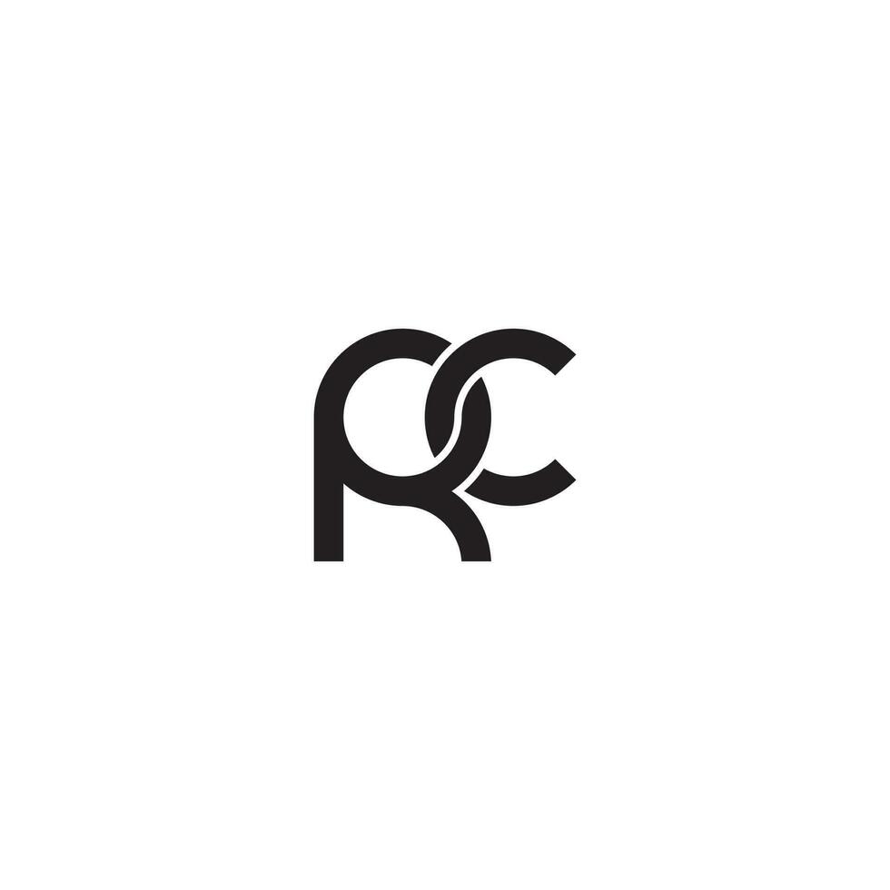 letras rc monograma logo diseño vector