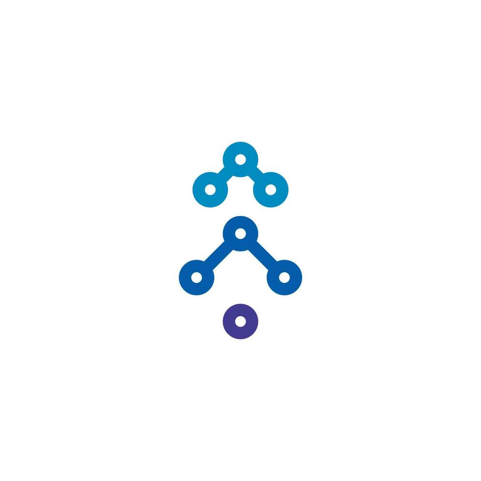 Techy Arrow up logo design. Represent grow. For Technology business. vector
