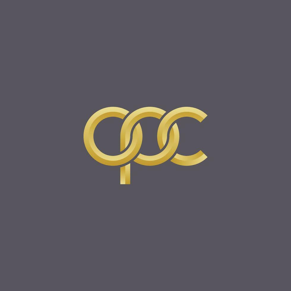letras opc monograma logo diseño vector