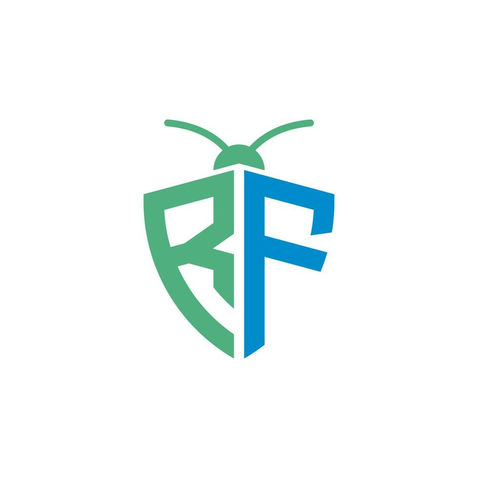 Letters RF Pest Control Logo vector
