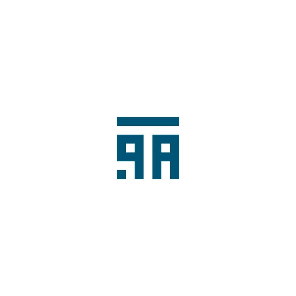 letras tqa qat cuadrado logo mínimo sencillo moderno vector