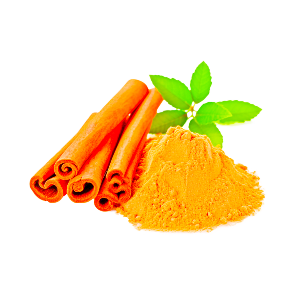 Fresh turmeric with leaves isolated premium png