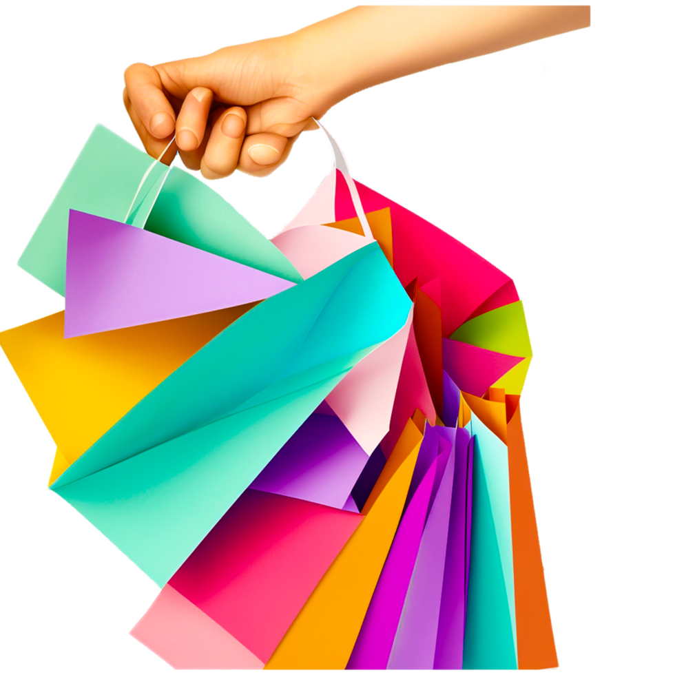 Coloured Shopping Bag Free Download png