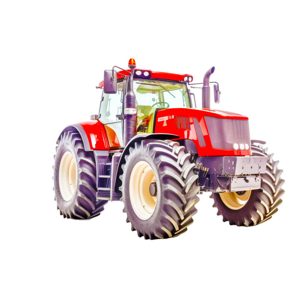 Tractor on transparent background 3d rendering png