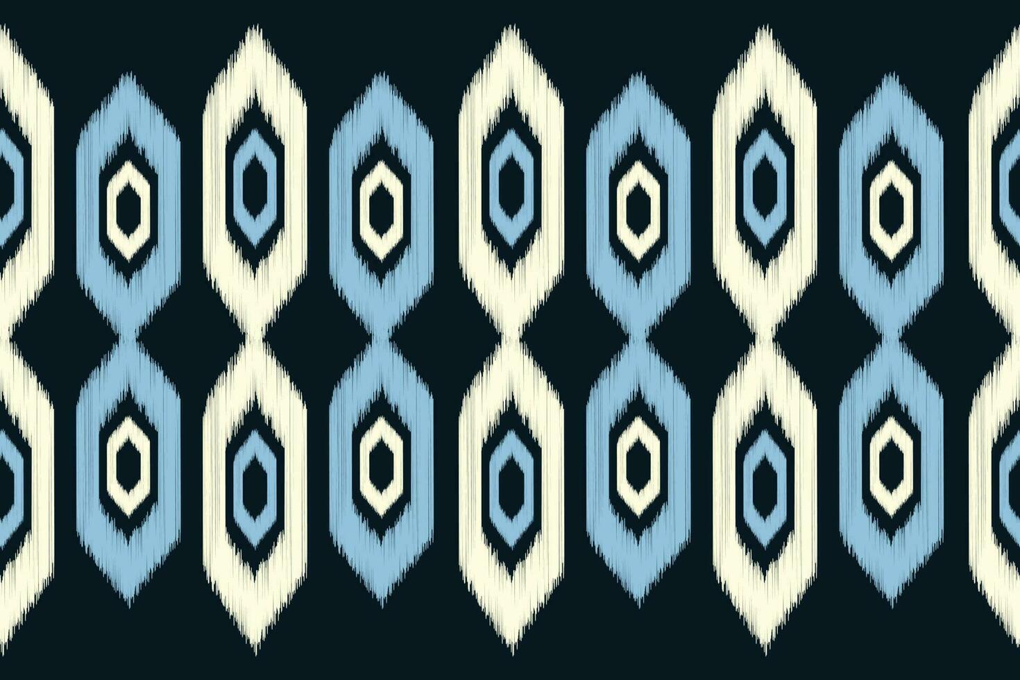 Ethnic Ikat fabric pattern geometric style.African Ikat embroidery Ethnic oriental pattern navy blue background. Abstract,vector,illustration.For texture,clothing,scraf,decoration,carpet,silk. vector