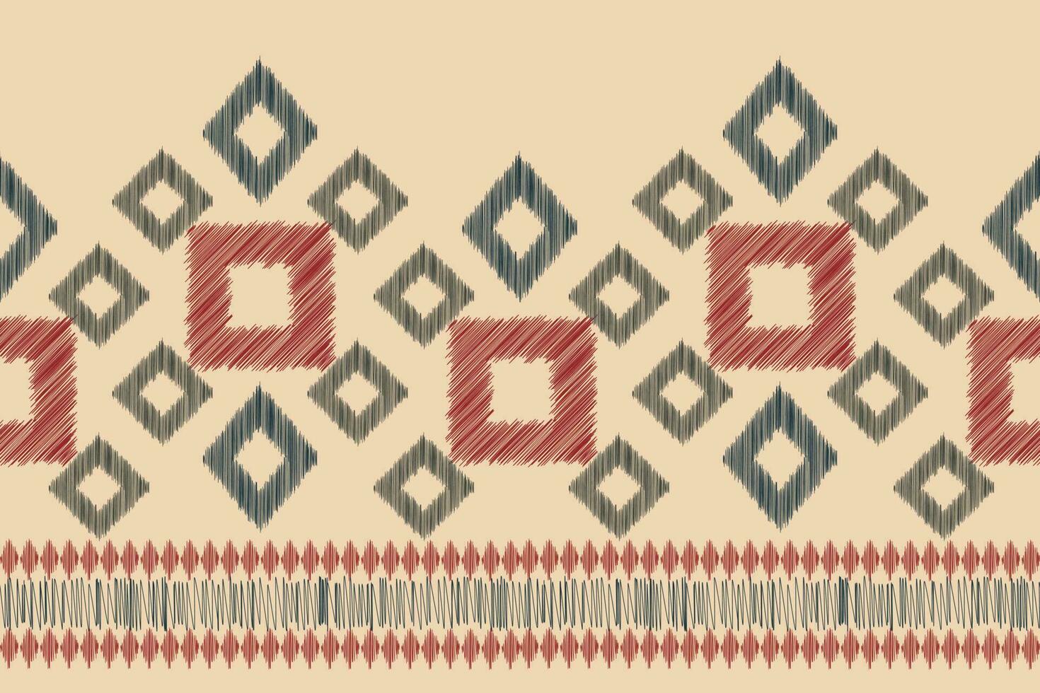 étnico ikat tela modelo geométrico estilo.africano ikat bordado étnico oriental modelo marrón crema antecedentes. resumen,vector,ilustración.para textura,ropa,scraf,decoración,alfombra,seda. vector