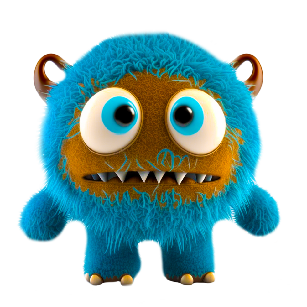 furry monster png Ai Generative