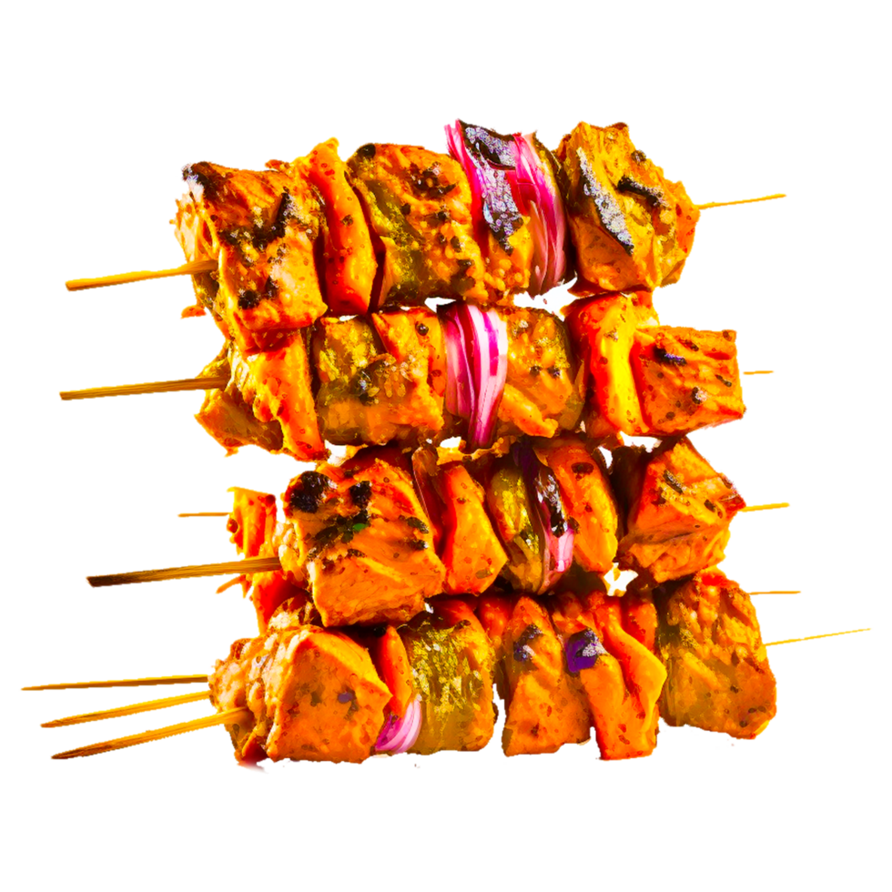 poulet kabab png poulet tikka kabab png image avec transparent Contexte png - gratuit png ai génératif