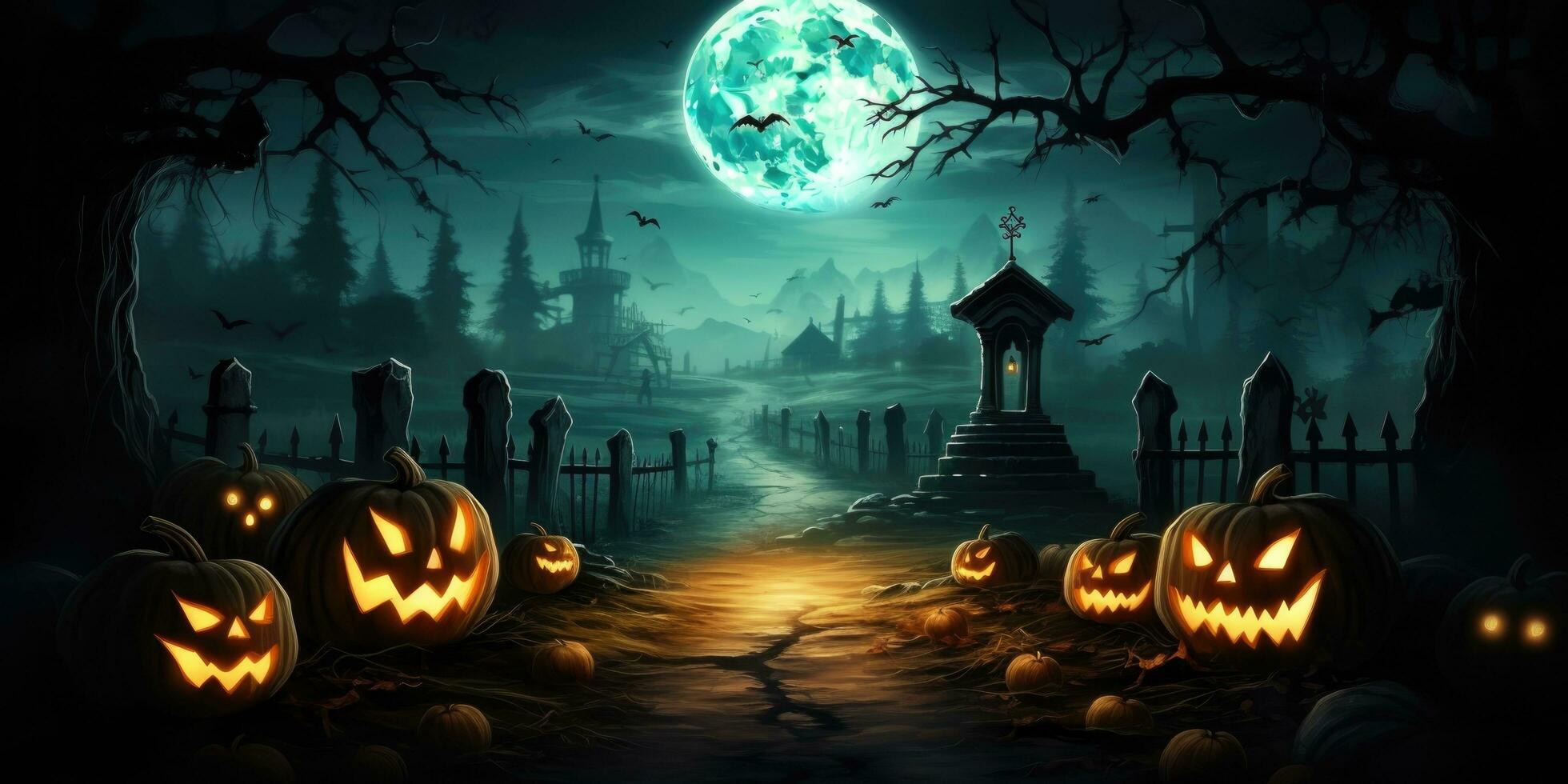 Spooky dark Halloween background. Illustration AI Generative 24501214 ...