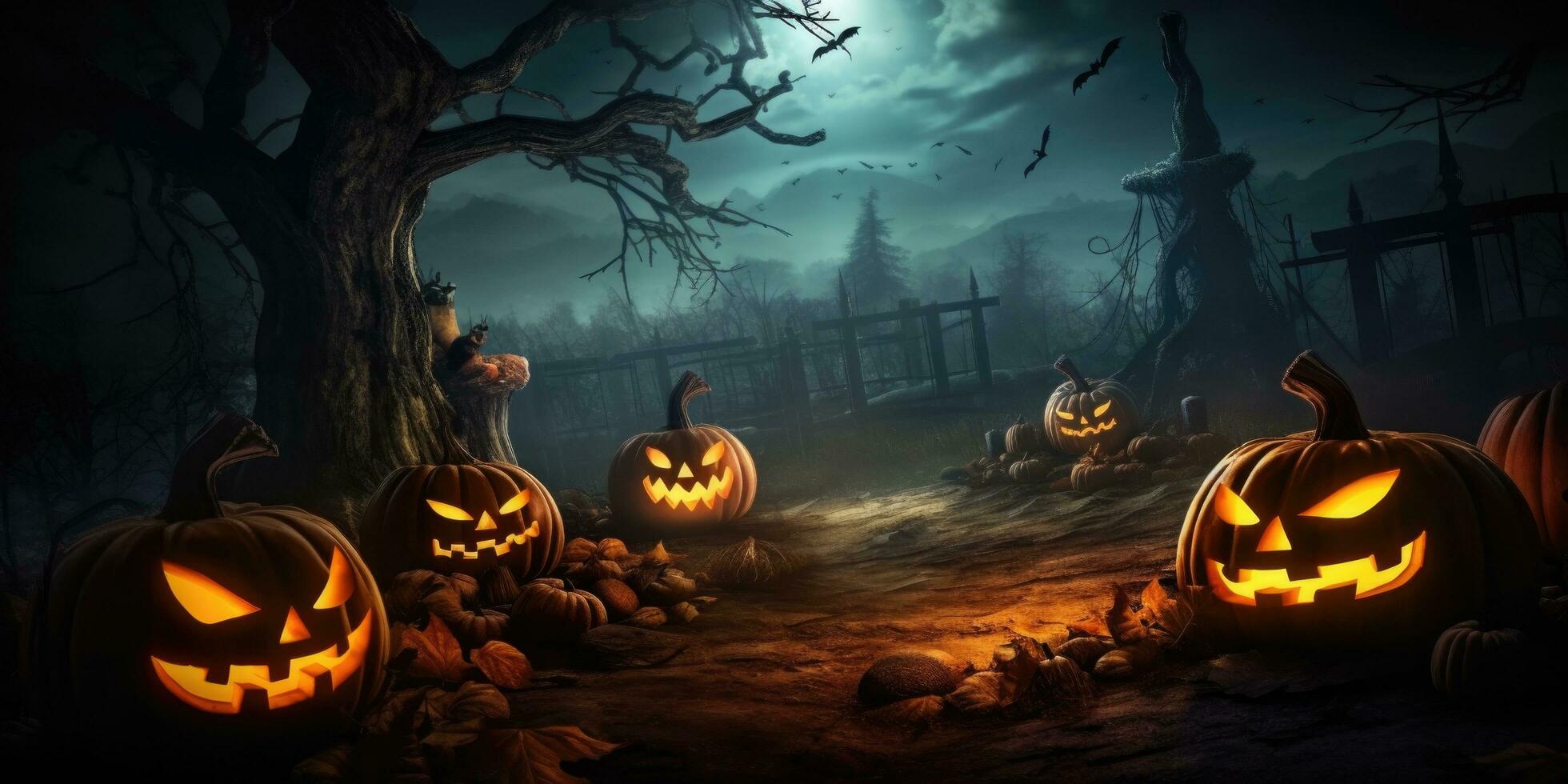 Spooky dark Halloween background. Illustration AI Generative 24501223 ...