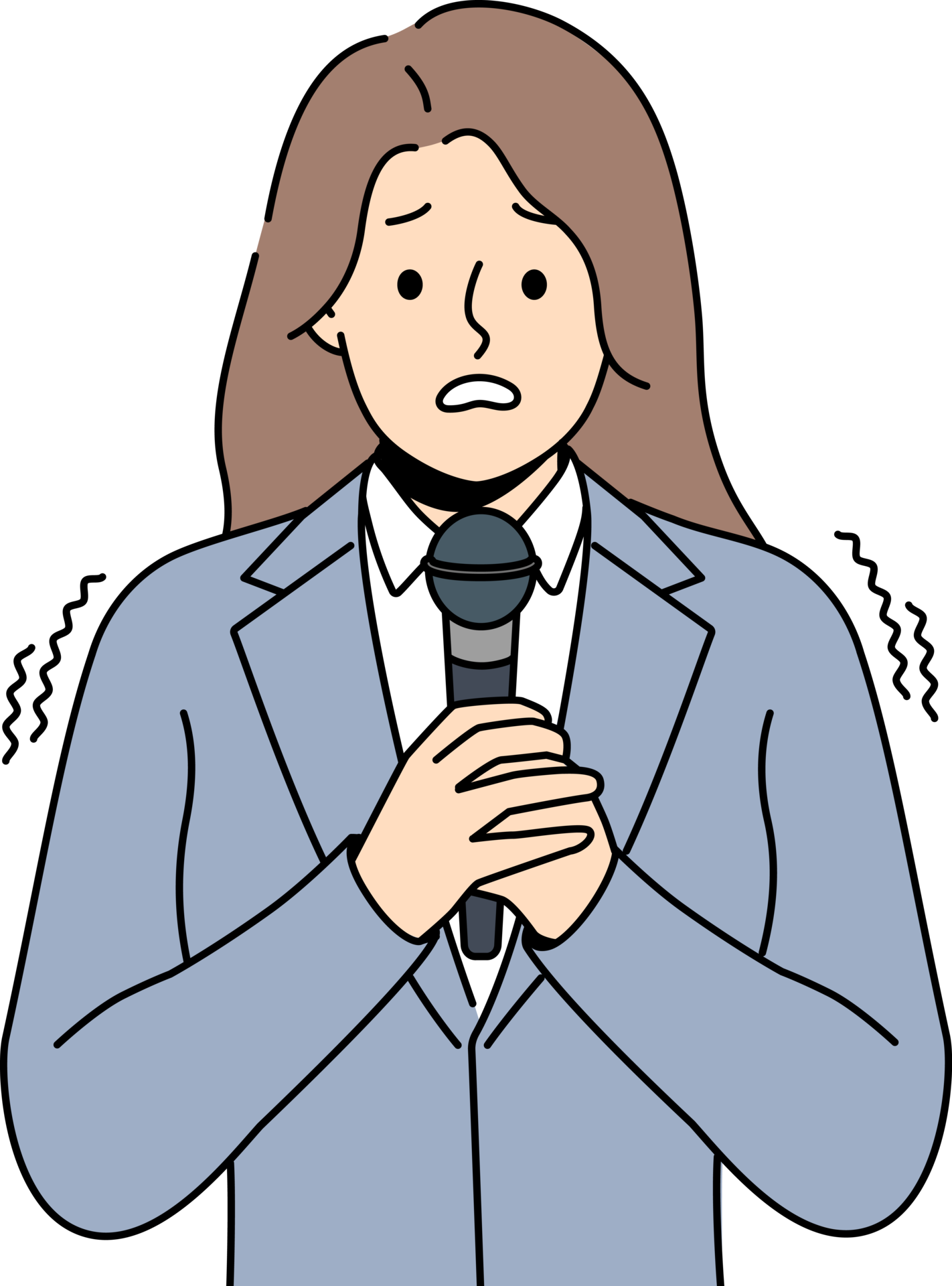 Anxious Woman Scared Talking In Microphone 24501286 PNG anxious-woman-scared-talking-in-microphone-24501286-png