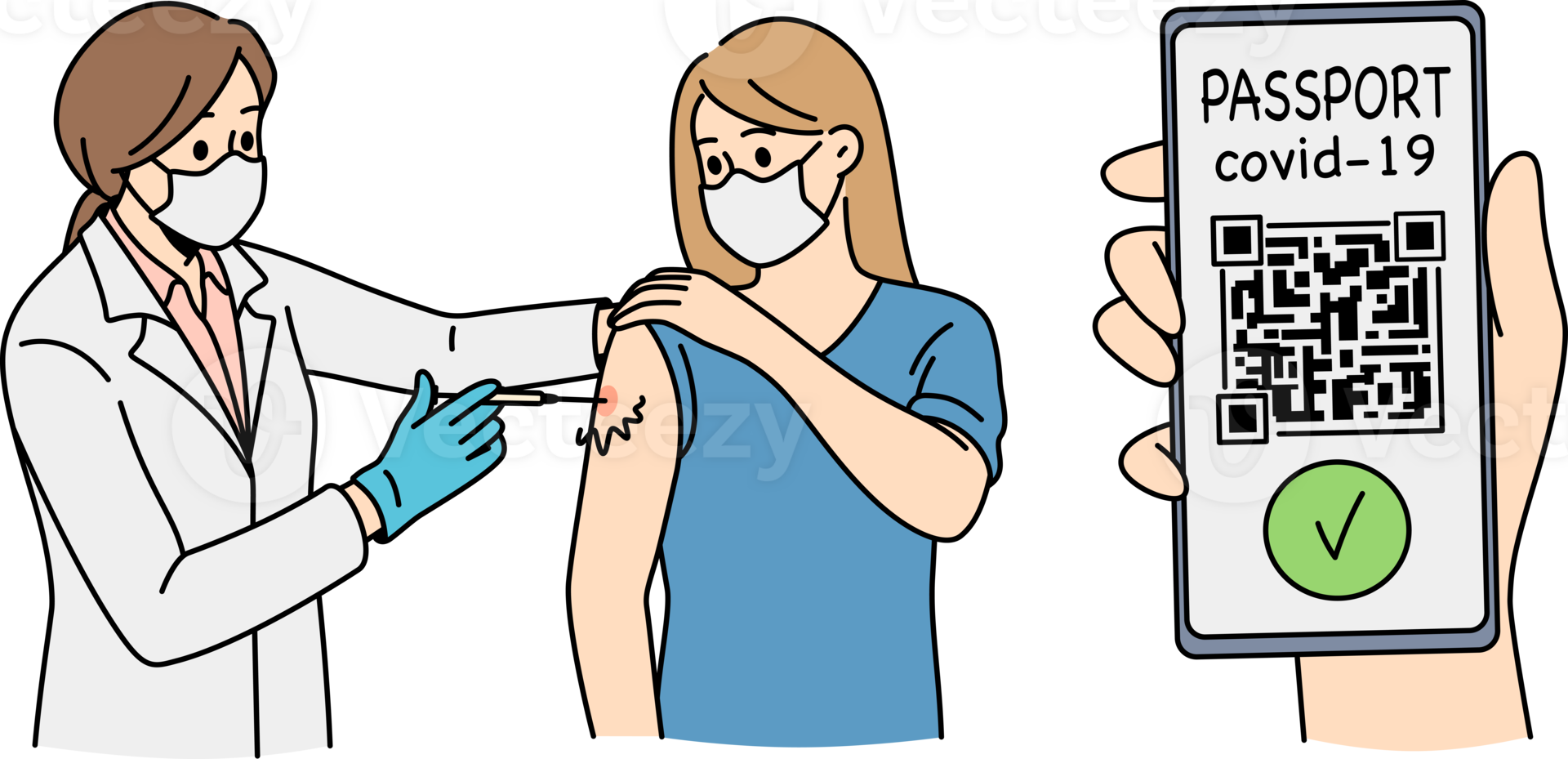 Vaccination passport and immunization concept. png