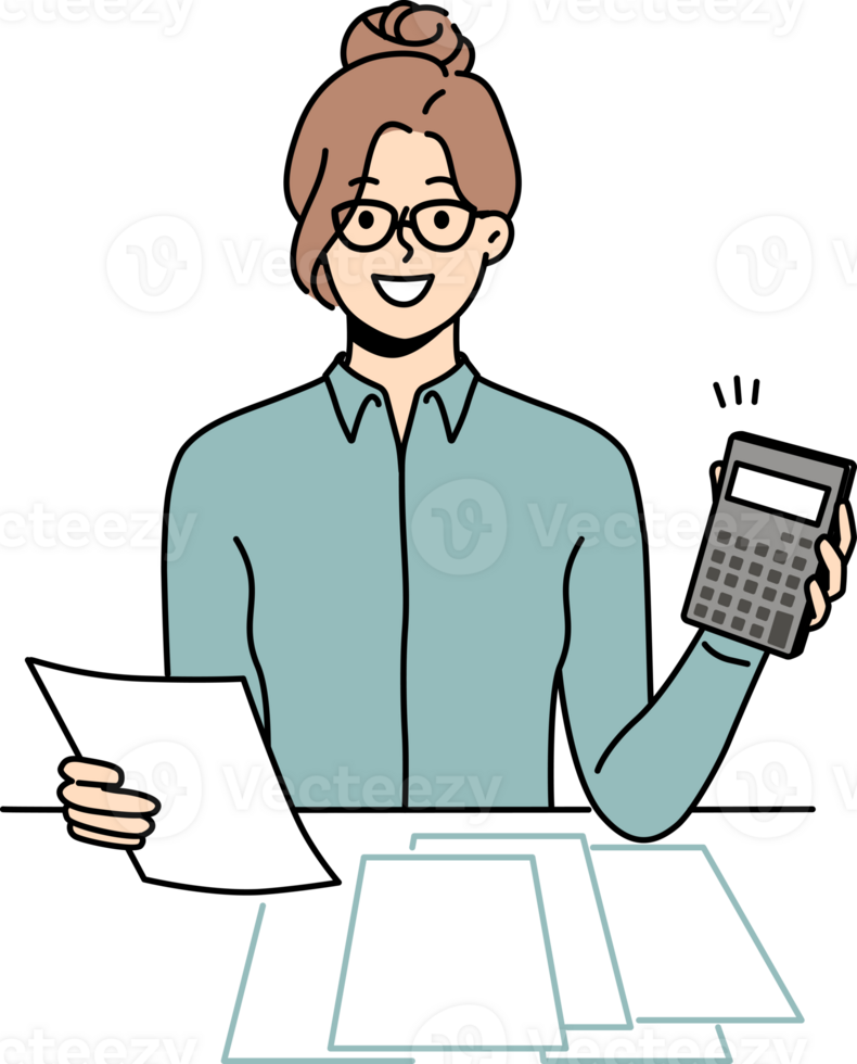 Female Accountant Calculate Taxes On Machine 24501371 PNG female-accountant-calculate-taxes-on-machine-24501371-png