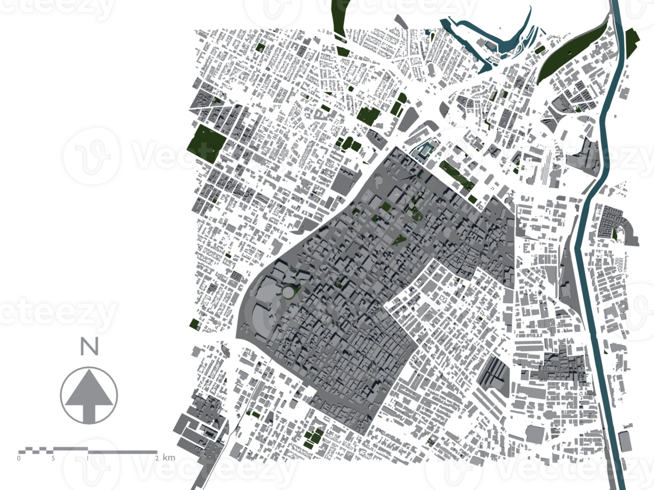 3d ilustração do los angeles massa construção dentro transparente png