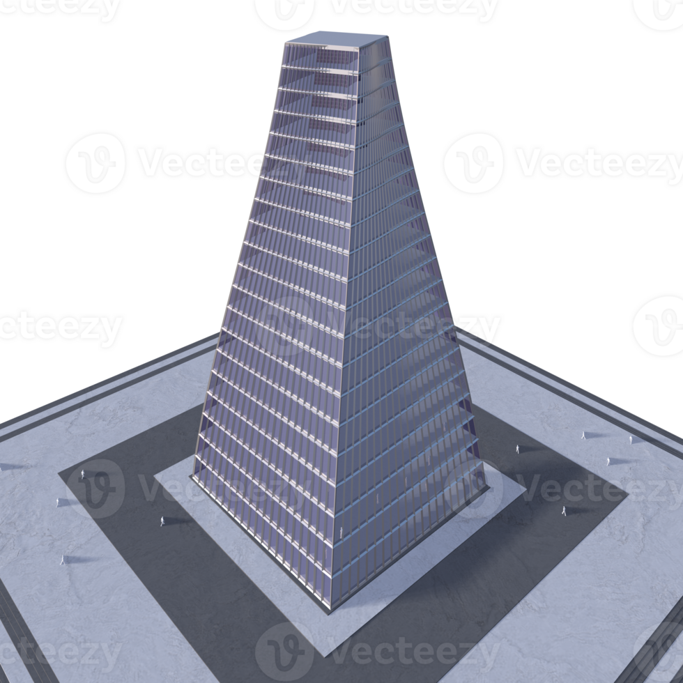 3D illustration of Building in concept png