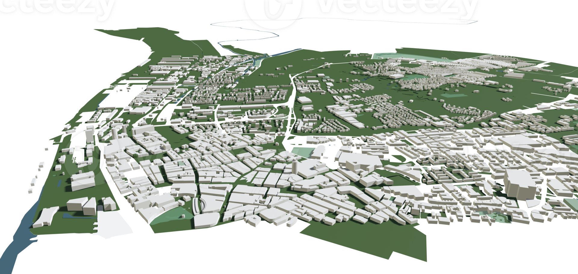3D illustration of Liverpool mass building in transparent png