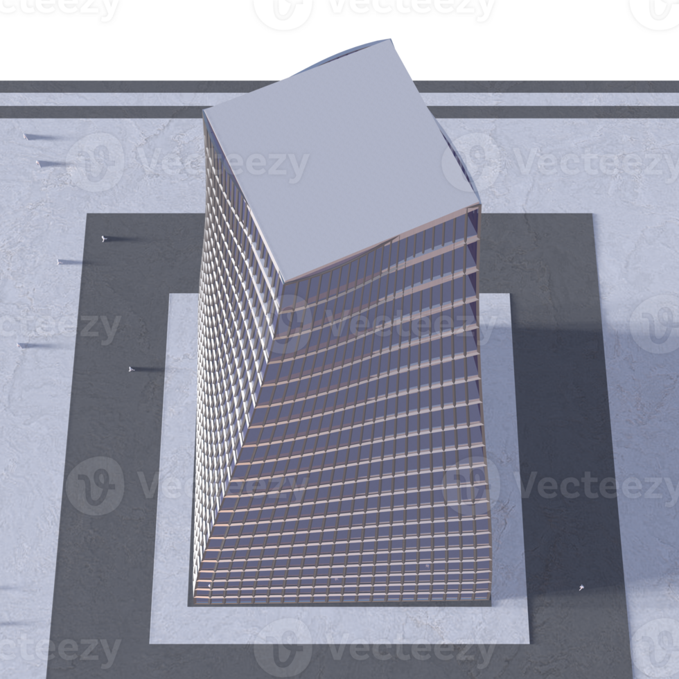 3D illustration of Building in concept png