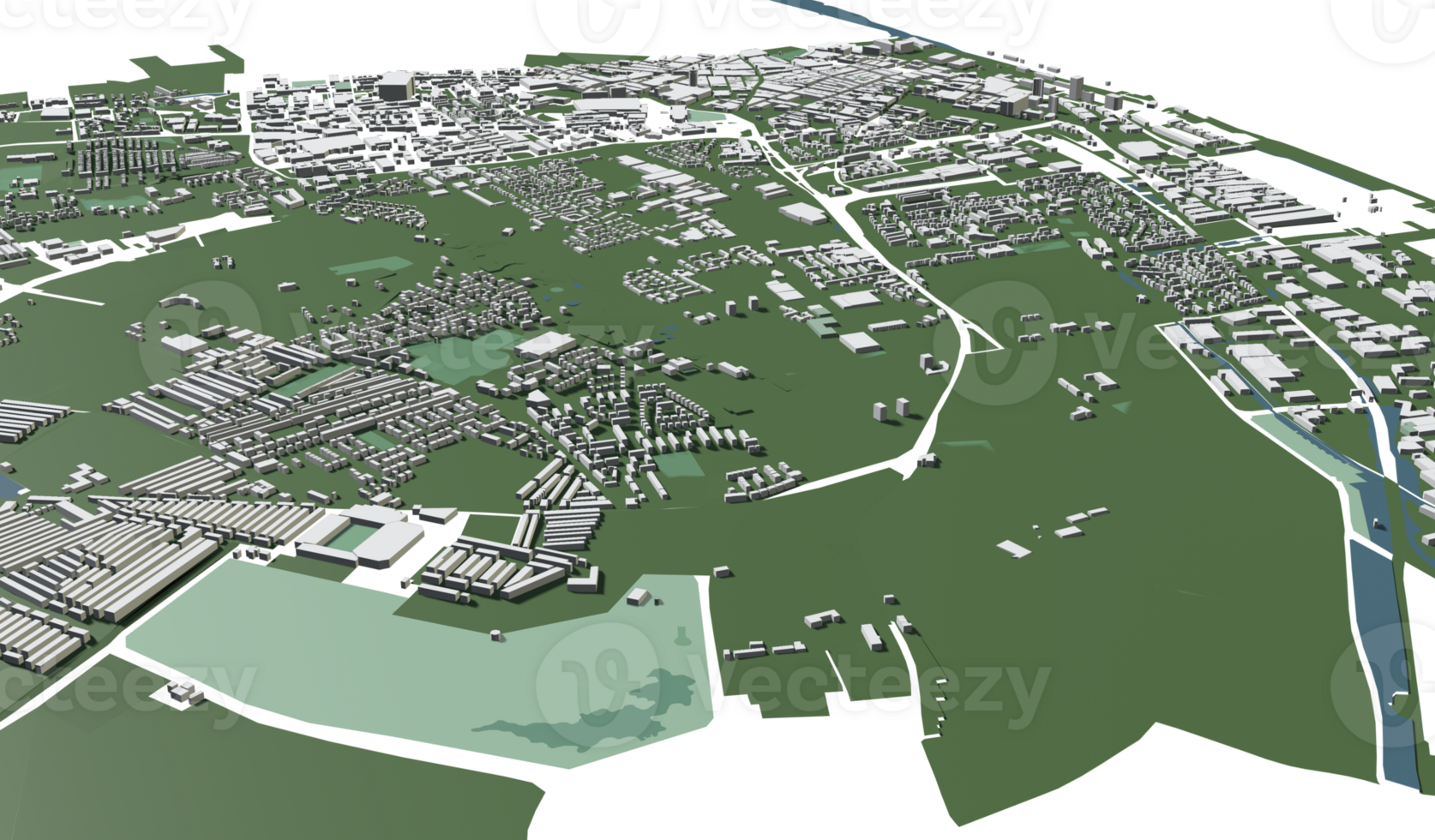 3D illustration of Liverpool mass building in transparent png