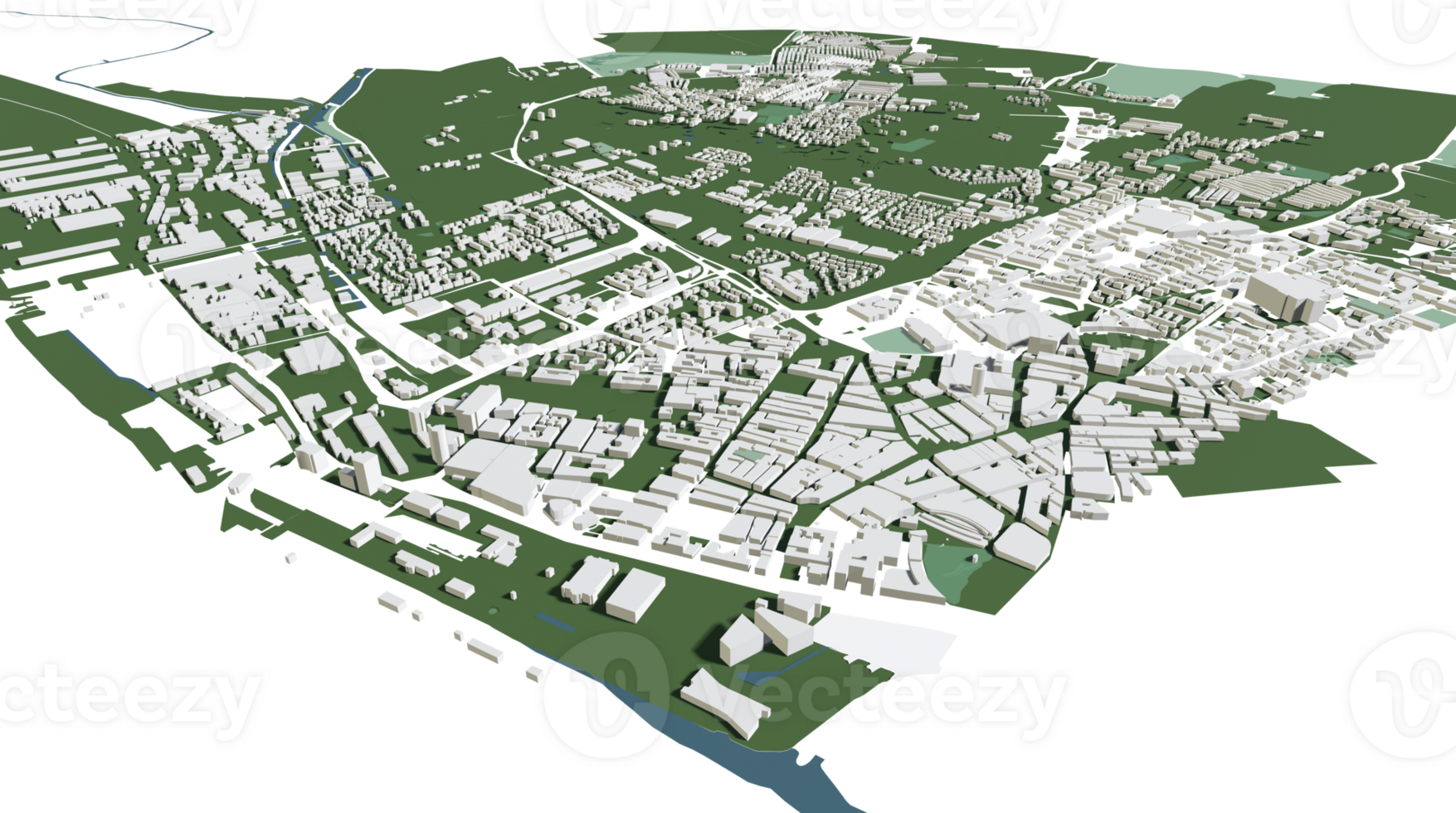 3D illustration of Liverpool mass building in transparent png