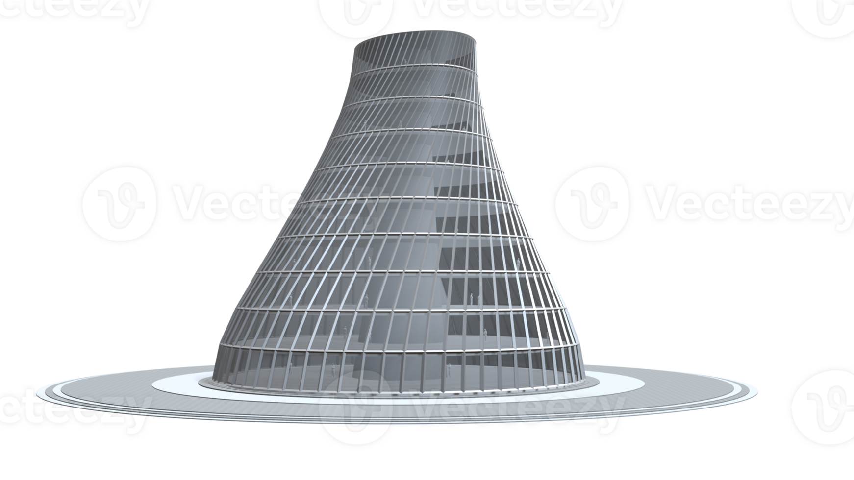 3D illustration of Building in concept png