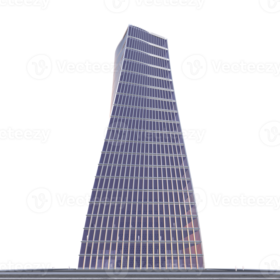 3d illustration de bâtiment dans concept png