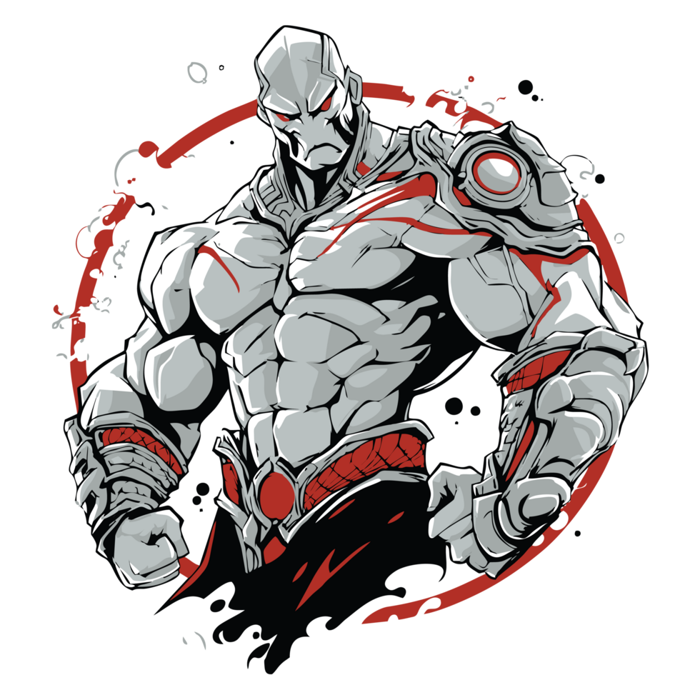 Artistic warrior artwork for new and trendy tshirt, png