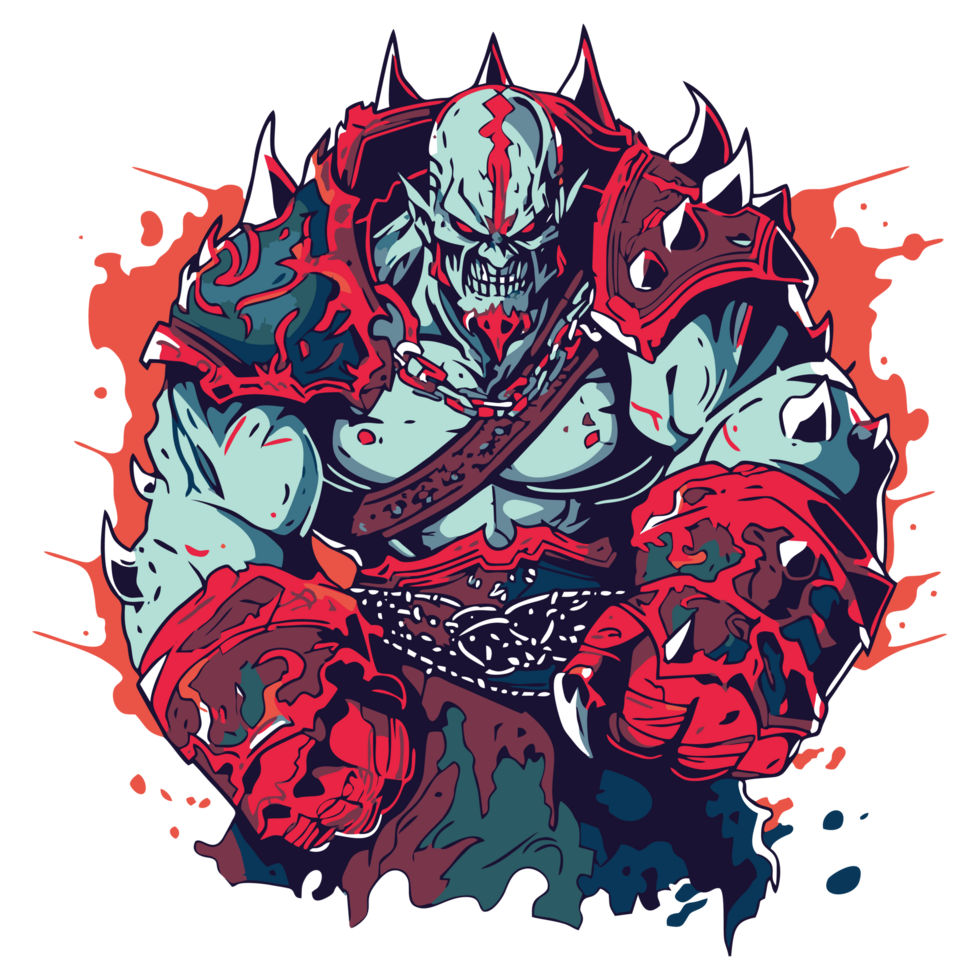 Bold and modern warrior graphic for tshirt, png