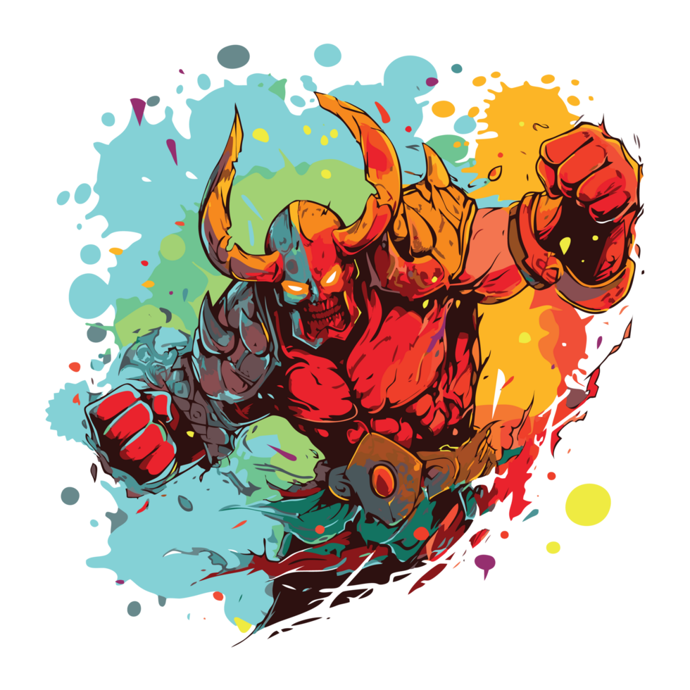 Stylish warrior design with a cool and fresh vibe, png