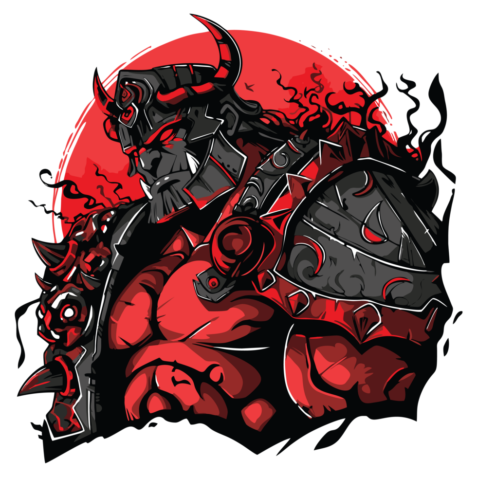 Modern and edgy warrior graphic for stylish tshirt, png