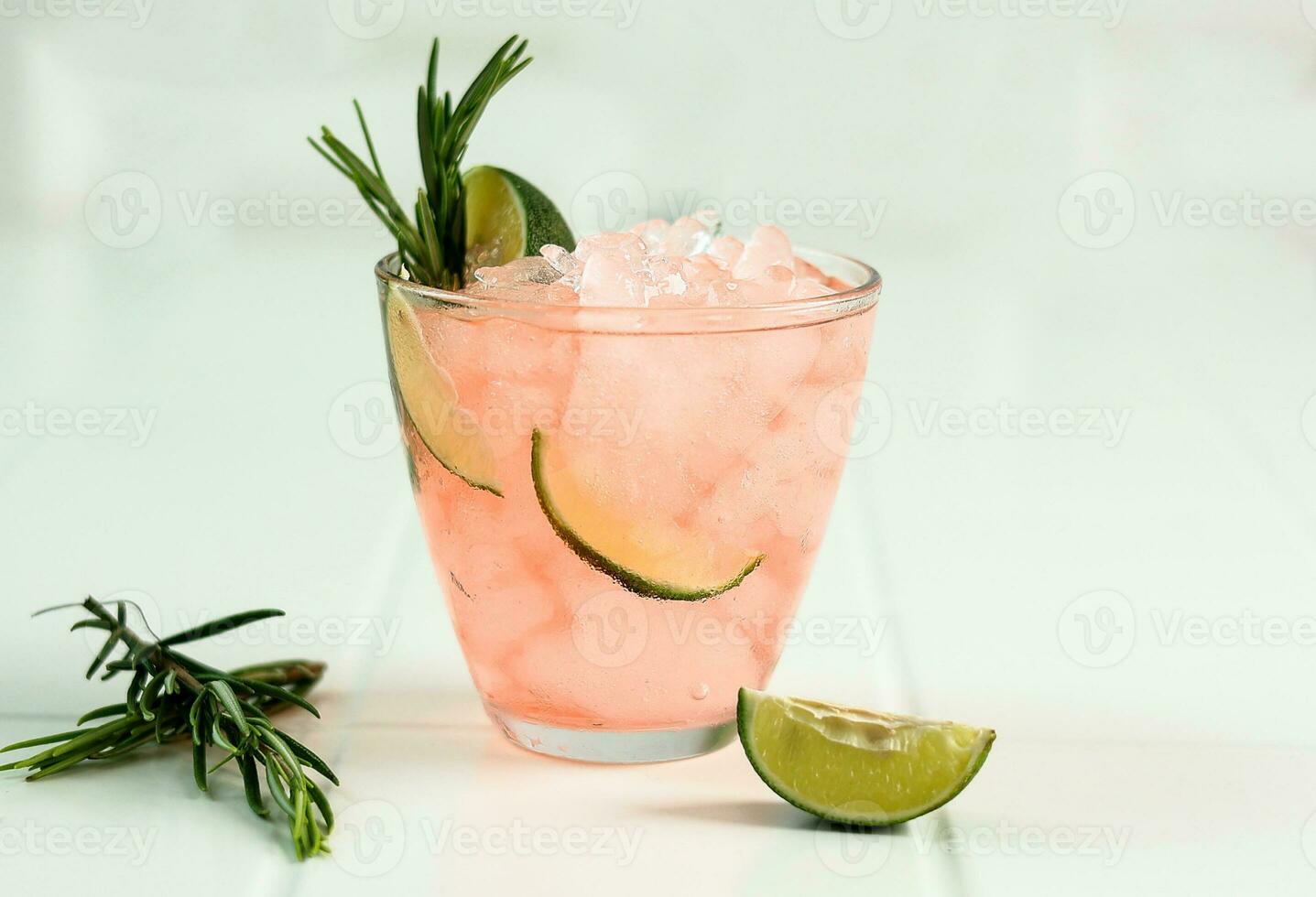 Pink Drink with Lime and Rosemary photo