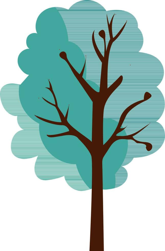 Isolated Tree Icon In Blue And Red Color. vector