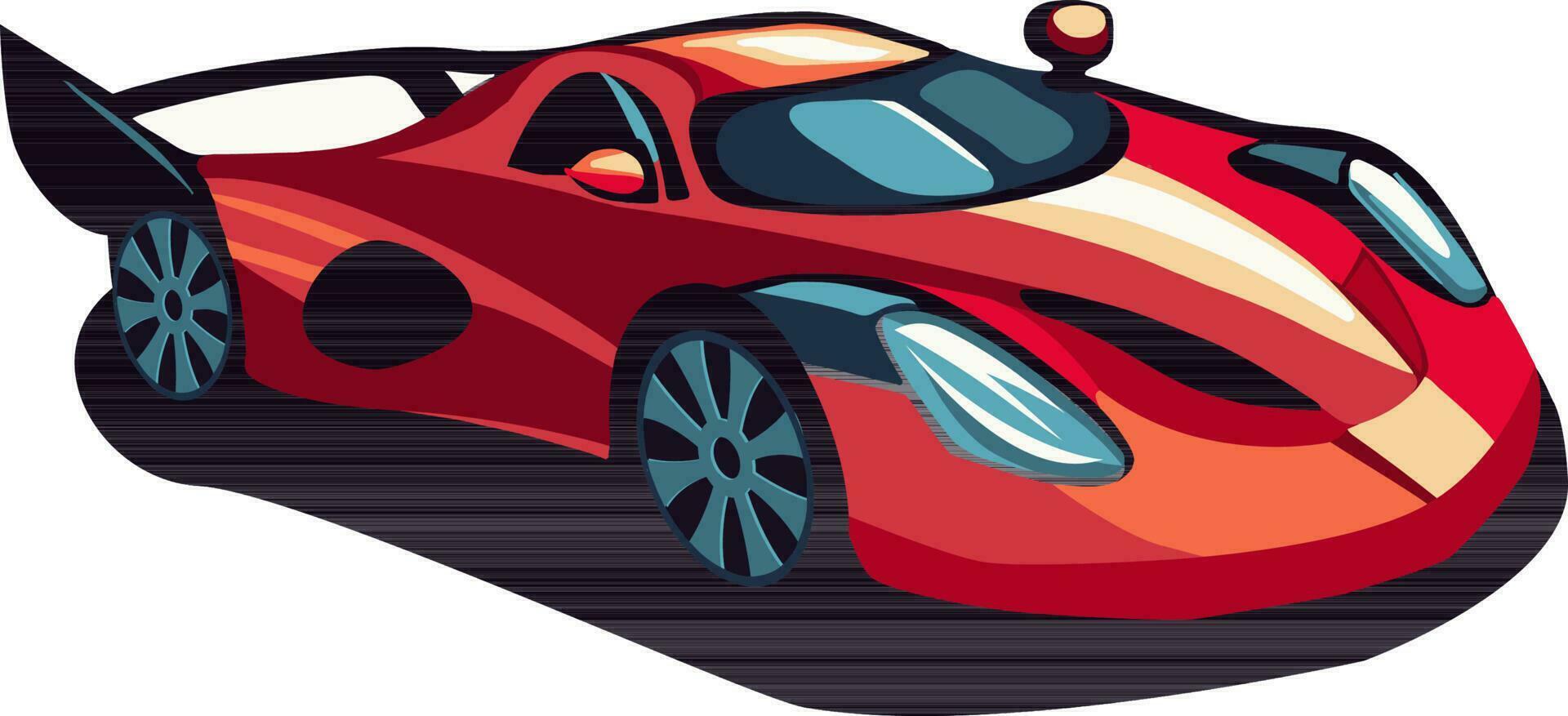 pegatina o etiqueta koenigsegg agéra coche en rojo color. vector
