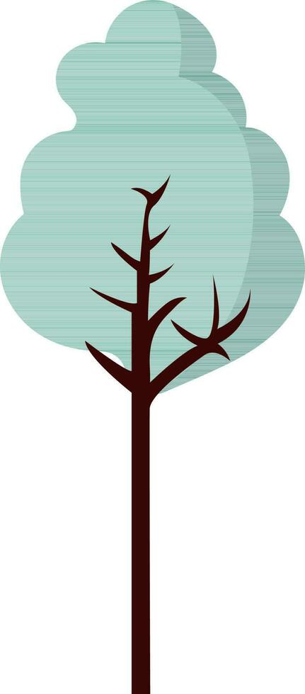 Tree Icon In Green Colour Flat Style. vector