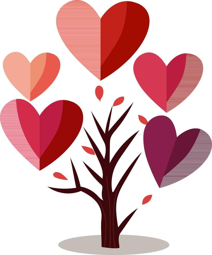 Isolated Beautiful Tree With Heart Icon. vector