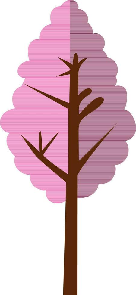 ilustración de árbol icono en rosado color. vector