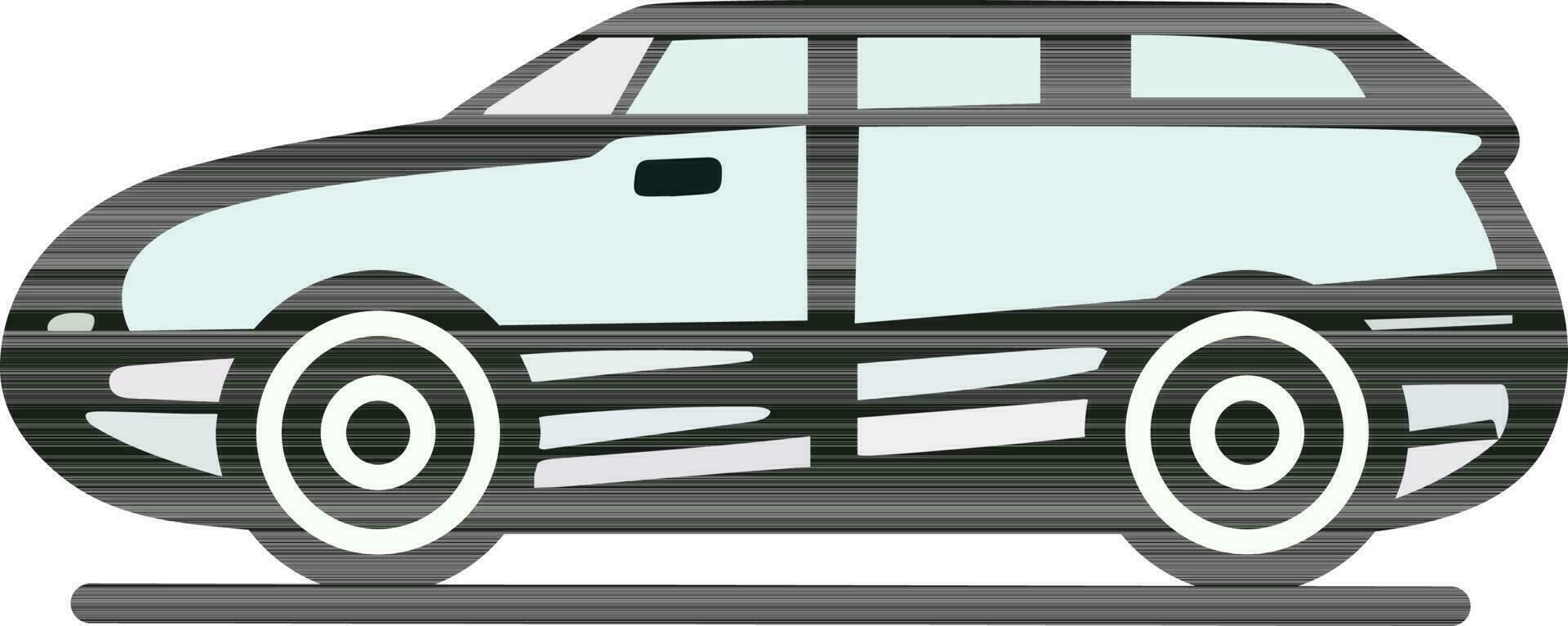 Isolated Car Icon In Flat Style. vector