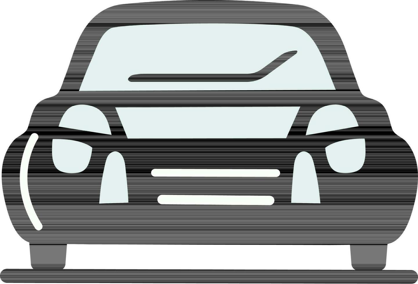 frente ver de coche icono en plano estilo. vector