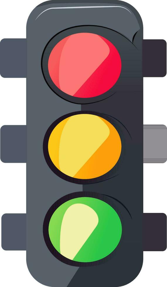 Vector of Traffic Light In Flat Style.