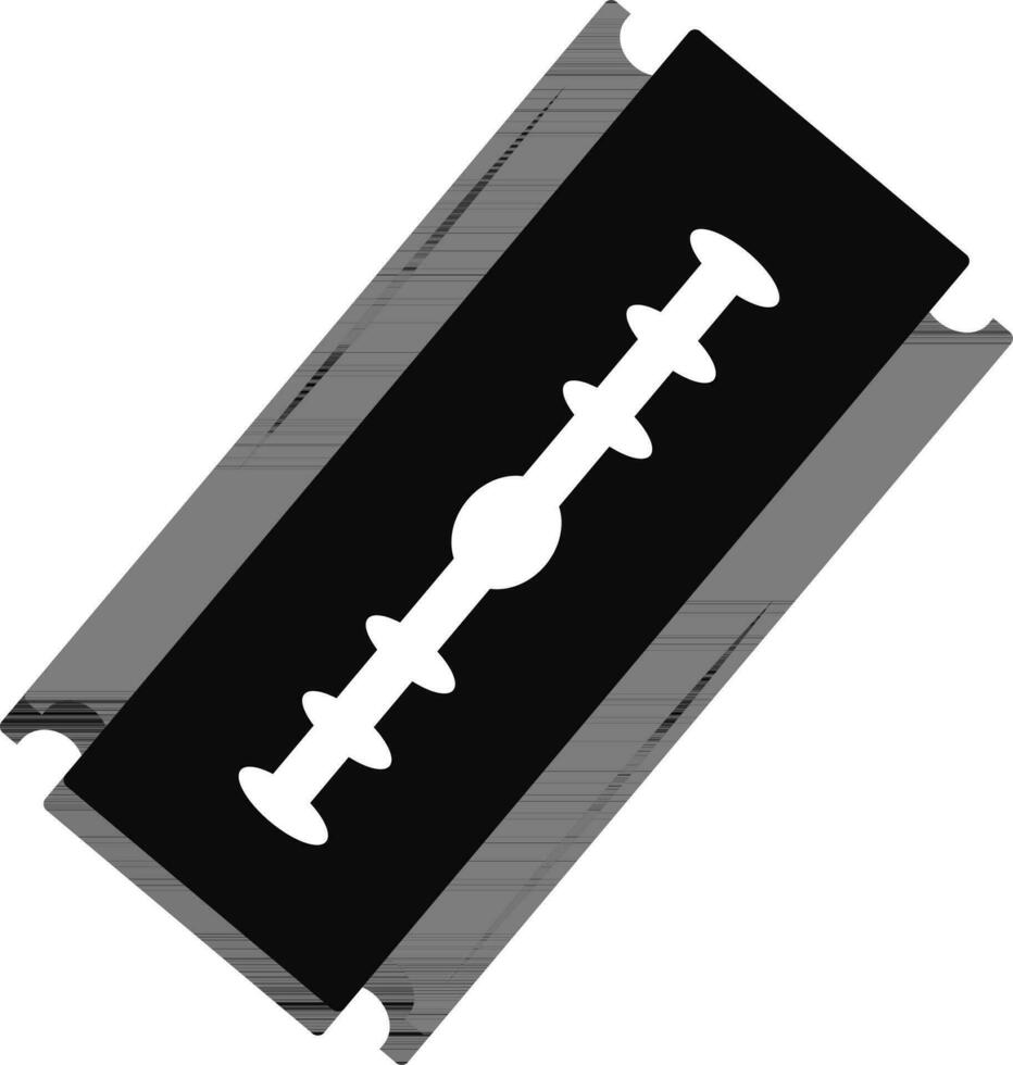 Isolated Razor Blade Icon In Black Color. vector