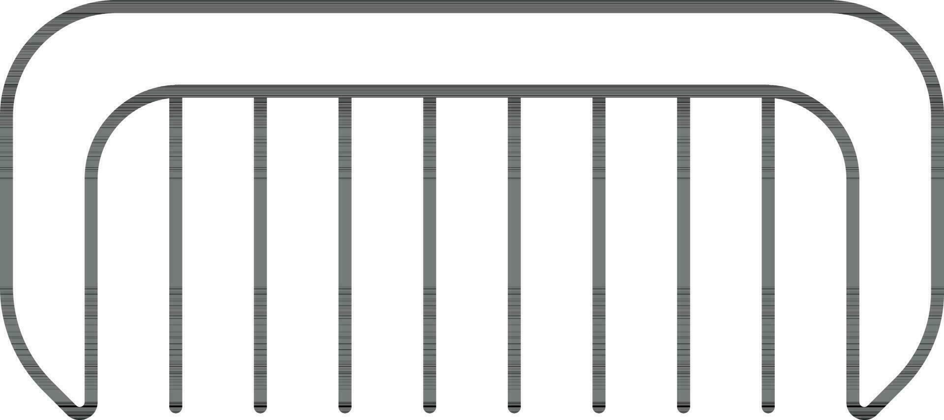 Isolated Comb Icon In Outline Style. vector