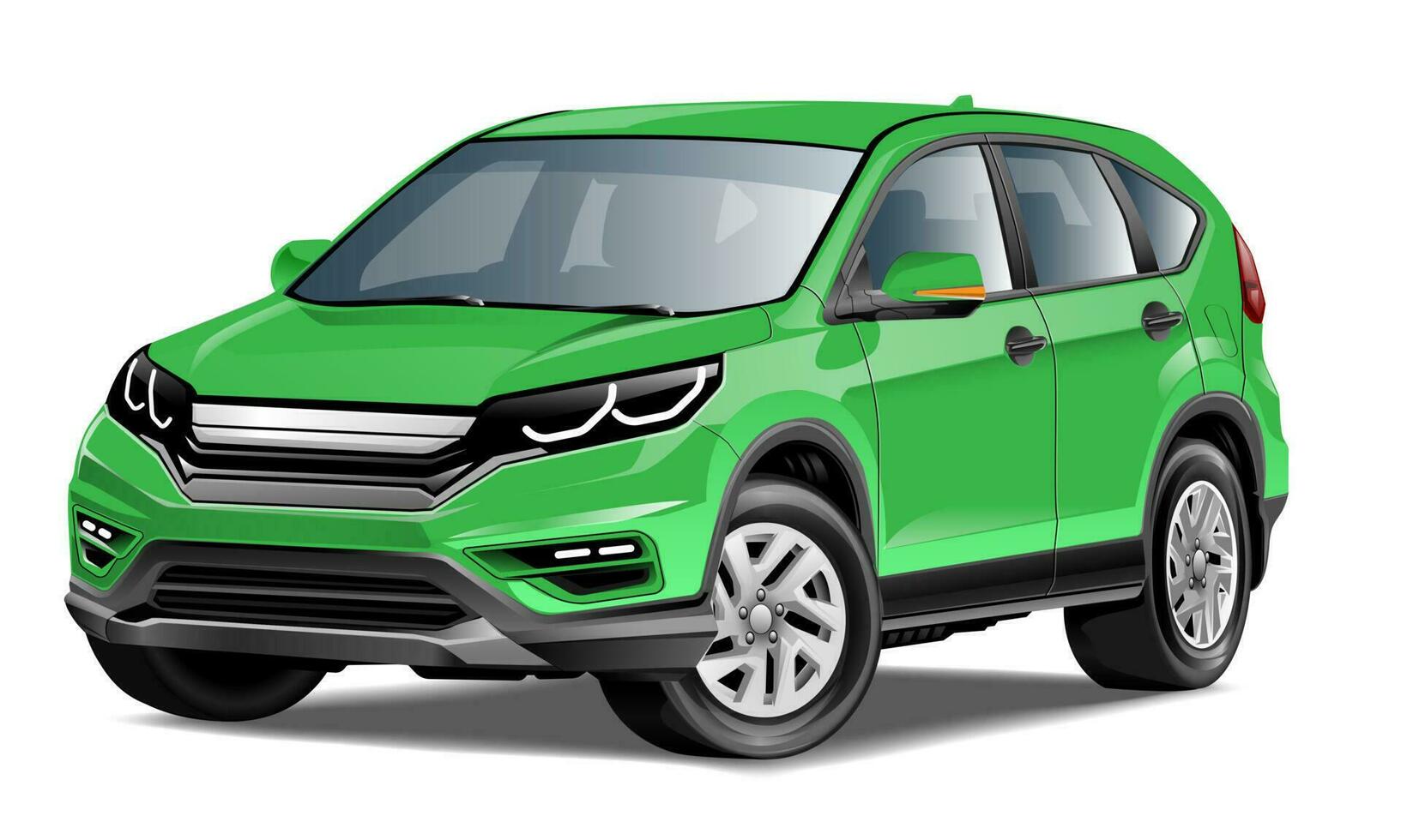 Realistic green car sport two tone luxury transportation background vector
