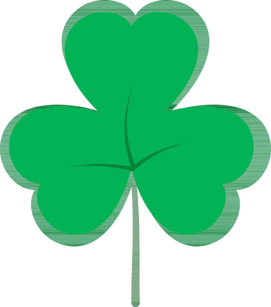 Isolated Clover Leaf Icon In Green Color. vector