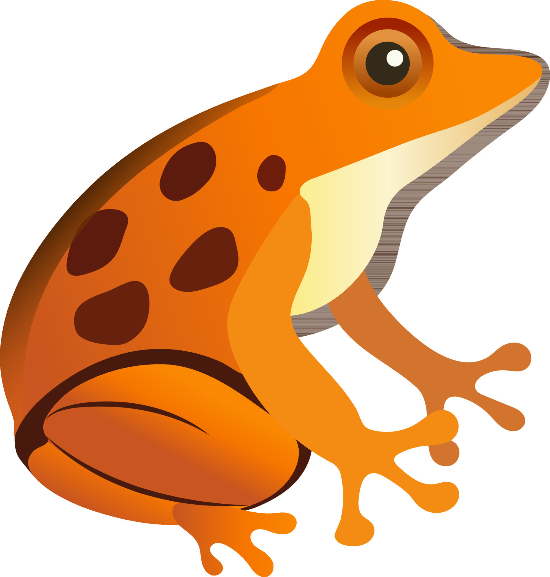 Flat Style Frog Icon In Orange Color. 24502294 Vector Art at Vecteezy