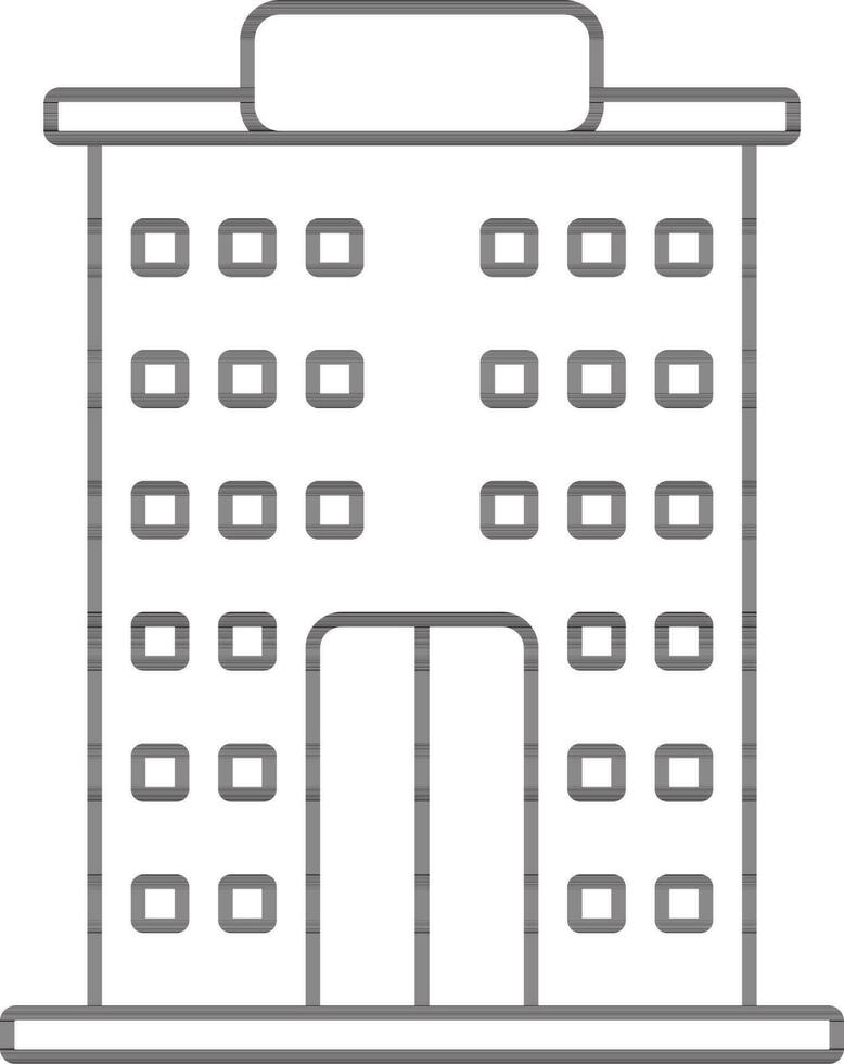 Blank Board With Cityscape Building Icon. vector