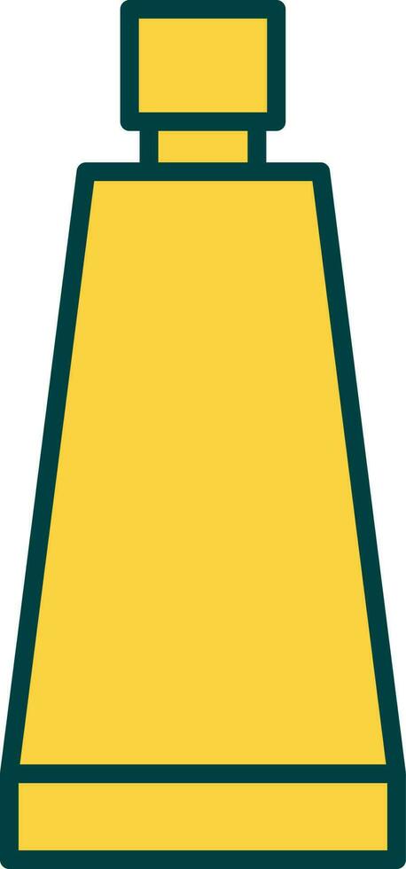 Flat Illustration Of Yellow Tube Icon. vector