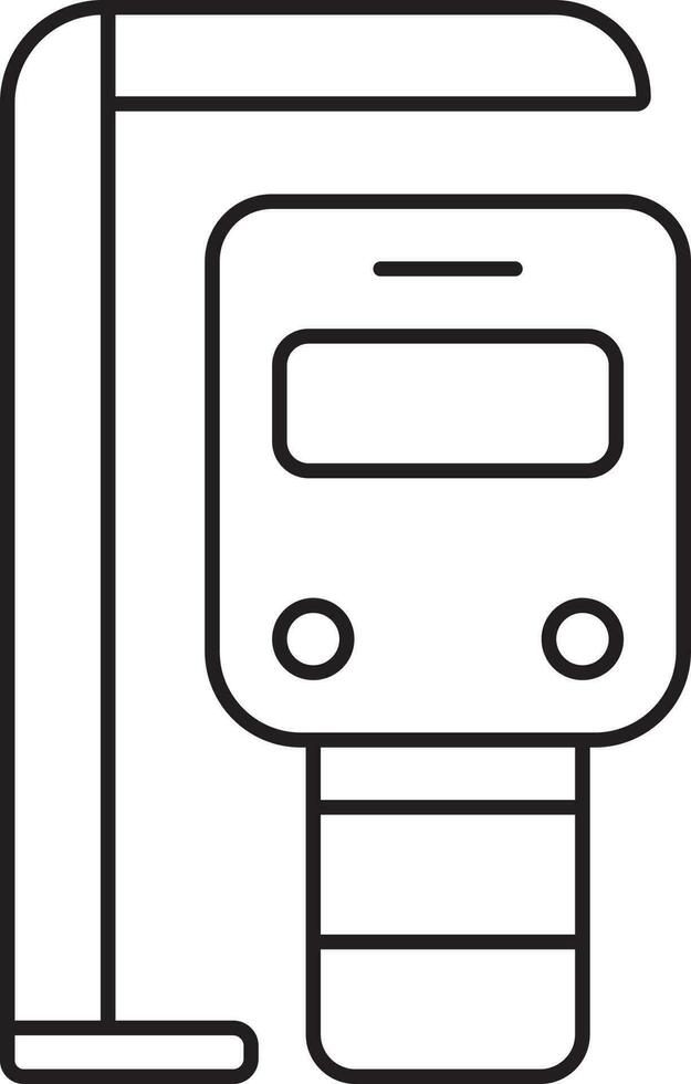 Lineal Illustration Of Railway Station Icon vector