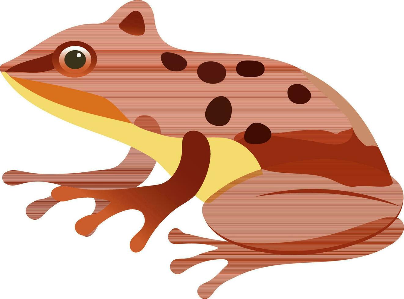 Orange Frog Icon In Flat Style. vector